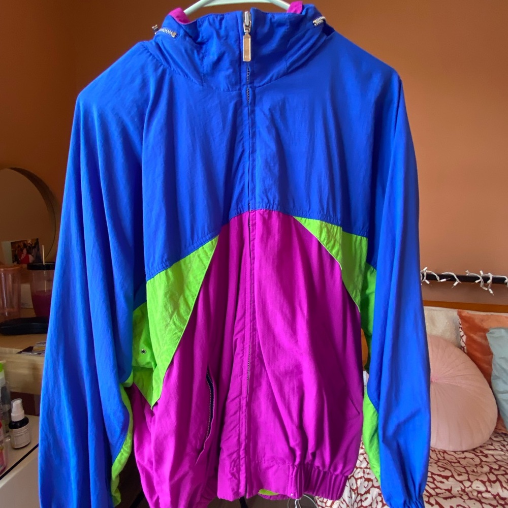 Multicolored LizSport Windbreaker Jacket